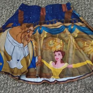 Hot Topic Beauty And The Beast Skater Skirt